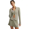 Cotton On Body Active Core Zip Through Long Sleeve In Dusty Khaki