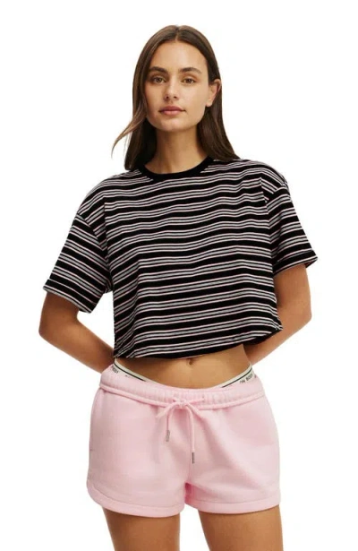 Cotton On Body Active Cropped Graphic Active Tee In Black