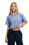 Cotton On Body Active Cropped Graphic Active Tee In Blue