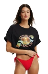 Cotton On Body Active Cropped Graphic Tee In Black Tennis League