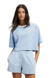 Cotton On Body Active Cropped Graphic Tee In Windsurfer Pickleball Team