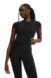 Cotton On Body Active Curved Hem Baby Tee In Black