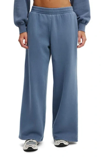 Cotton On Body Active Fleece Wide Leg Sweatpant In Blue
