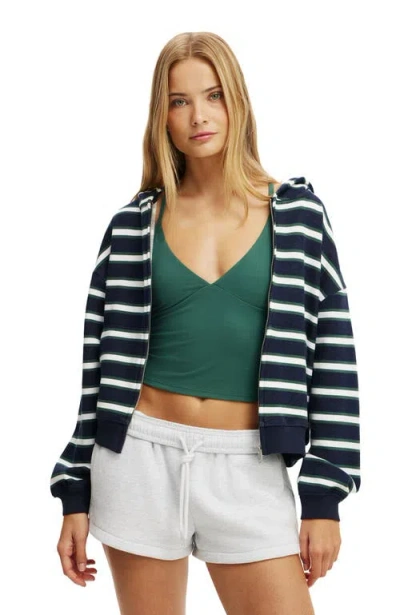 Cotton On Body Active Fleece Zip Through Hoodie In Blue