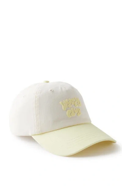 Cotton On Body Active Graphic Cap In Coconut Milk Yellow Pearl