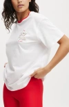 Cotton On Body Active Graphic Tshirt In White Ski Tour