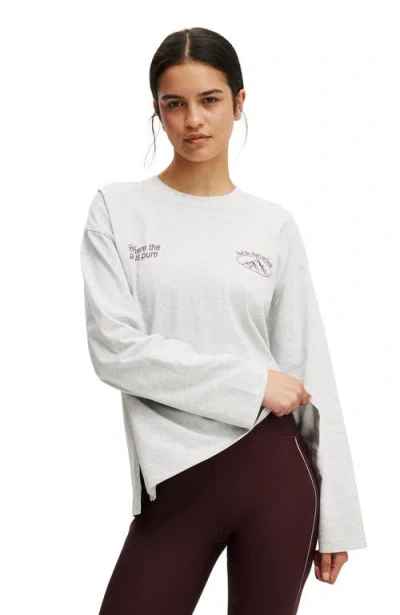 Cotton On Body Active Long Sleeve Graphic Crew In White