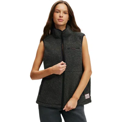 Cotton On Body Active Peak Soft Fleece Vest In Black