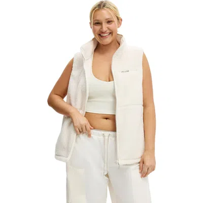 Cotton On Body Active Peak Soft Fleece Vest In White