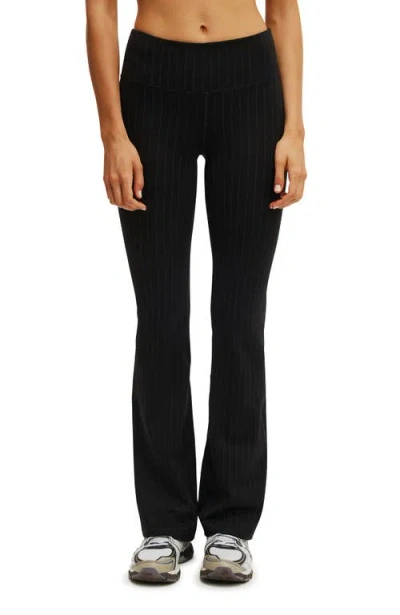 Cotton On Body Active Pinstripe Flare In Black