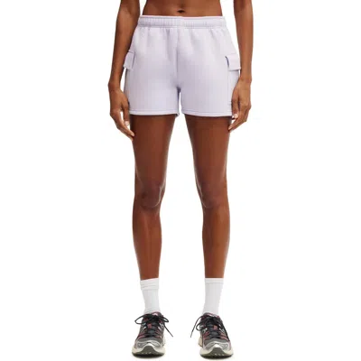 Cotton On Body Active Plush Cargo Short In Purple