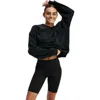Cotton On Body Active Plush Crew Sweatshirt In Black
