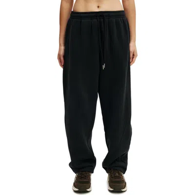 Cotton On Body Active Plush Essential Barrel Sweatpant In Black