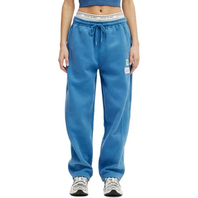 Cotton On Body Active Plush Essential Barrel Sweatpant In Blue