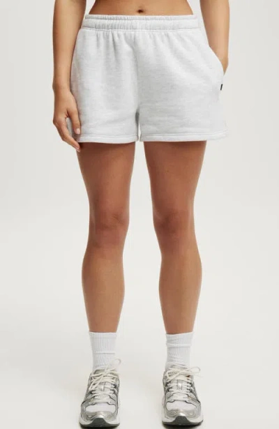 Cotton On Body Plush Essential Gym Short In Cloudy Grey Marle