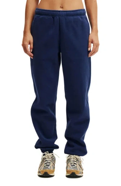 Cotton On Body Active Plush Essential Gym Trackpant In Blue