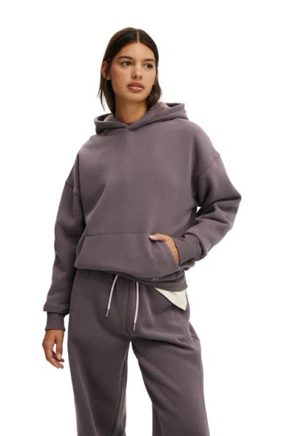 Cotton On Body Active Plush Premium Graphic Hoodie In Gray