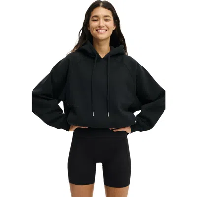Cotton On Body Active Plush Premium Raglan Hoodie In Black