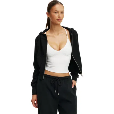 Cotton On Body Active Raglan Zip Through Hoodie In Black