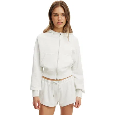 Cotton On Body Active Raglan Zip Through Hoodie In White