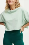 Cotton On Body Active Relaxed Cropped Tshirt In Silt Green Alpine Green