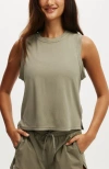 Cotton On Body Active Rib Muscle Tank In Green