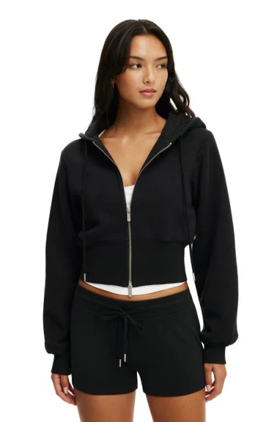 Cotton On Body Active Sculpt Fleece Mini Short In Black