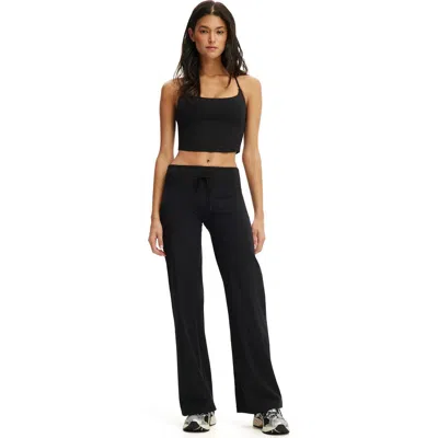 Cotton On Body Active Straight Leg Stretch Woven Pant In Black