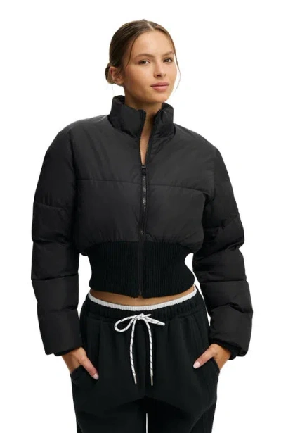 Cotton On Body Active The Mother Puffer Contour Jacket In Black