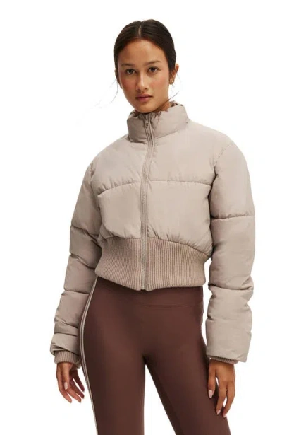 Cotton On Body Active The Mother Puffer Contour Jacket In Gray