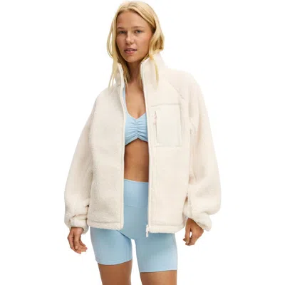 Cotton On Body Active Trail Soft Fleece Zip Through In Neutral