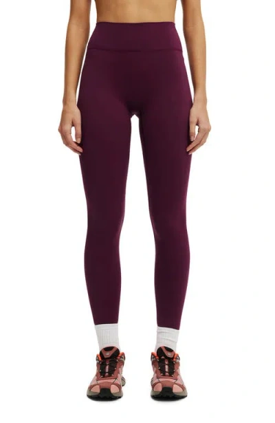 Cotton On Body Active Ultra Luxe Invisible Scrunch Tight In Burgundy