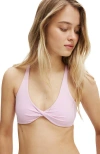 Cotton On Body Active Ultra Luxe Twist Front Crop In Purple