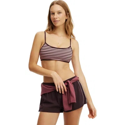 Cotton On Body Active Ultra Smooth Double Strap Back Crop In Brown
