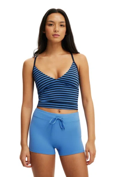 Cotton On Body Active Ultra Smooth Tri Crossback Cami In Blue