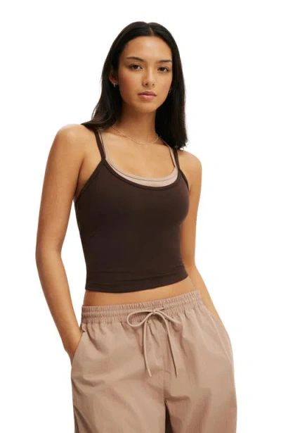 Cotton On Body Active Ultra Soft Contrast Layer Tank In Multi