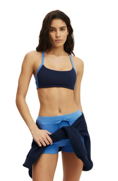 Cotton On Body Active Ultra Soft Contrast T Bar Crop In Animal Print