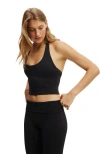 Cotton On Body Active Ultra Soft Halter Neck Tank In Black