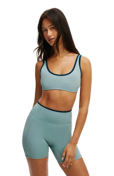 Cotton On Body Active Ultra Soft Low Back Crop In Blue