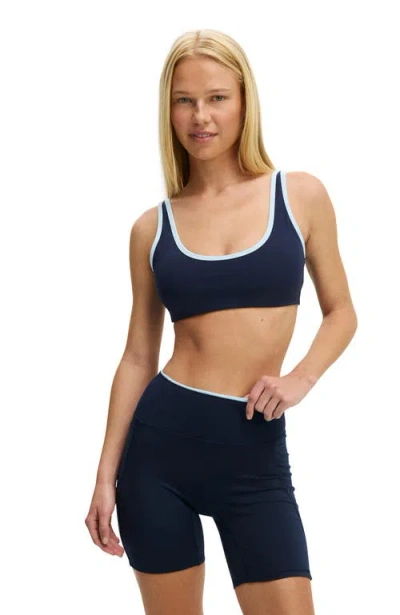 Cotton On Body Active Ultra Soft Low Back Crop In Blue