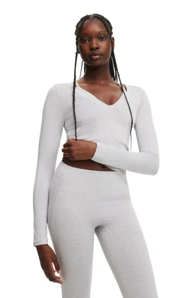 Cotton On Body Active Ultra Soft Plunge Front Long Sleeve In Gray