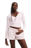 Cotton On Body Active Ultra Soft Plunge Front Long Sleeve In Pink