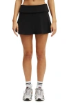 Cotton On Body Active Ultra Soft Roll Over Skirt In Black
