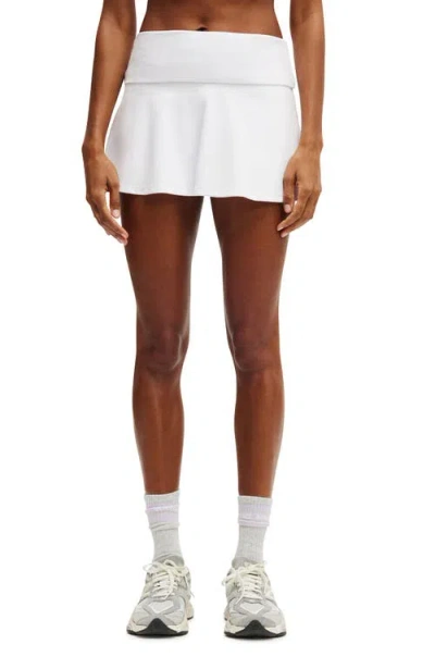 Cotton On Body Active Ultra Soft Roll Over Skirt In White