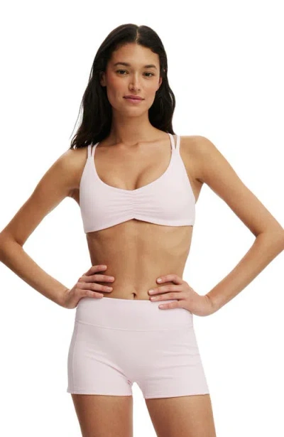 Cotton On Body Active Ultra Soft Scrunch Front Strappy Crop In White