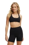Cotton On Body Active Ultra Soft Side Pocket Bike Short In Black