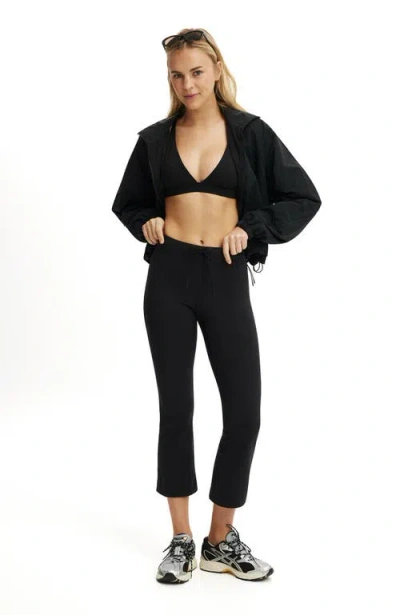 Cotton On Body Active Ultra Soft Tie Front Cropped Kick Flare In Black
