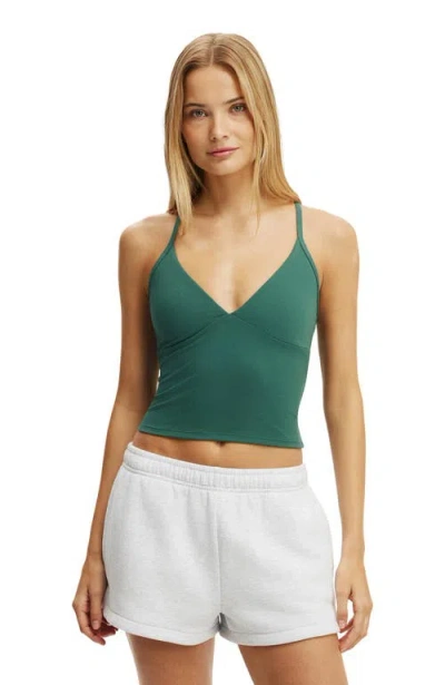 Cotton On Body Active Ultra Soft Tri Crossback Cami In Green