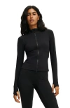 Cotton On Body Active Ultra Soft Zip Through Jacket In Black