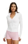 Cotton On Body Active Ultra Soft Zip Through Jacket In White